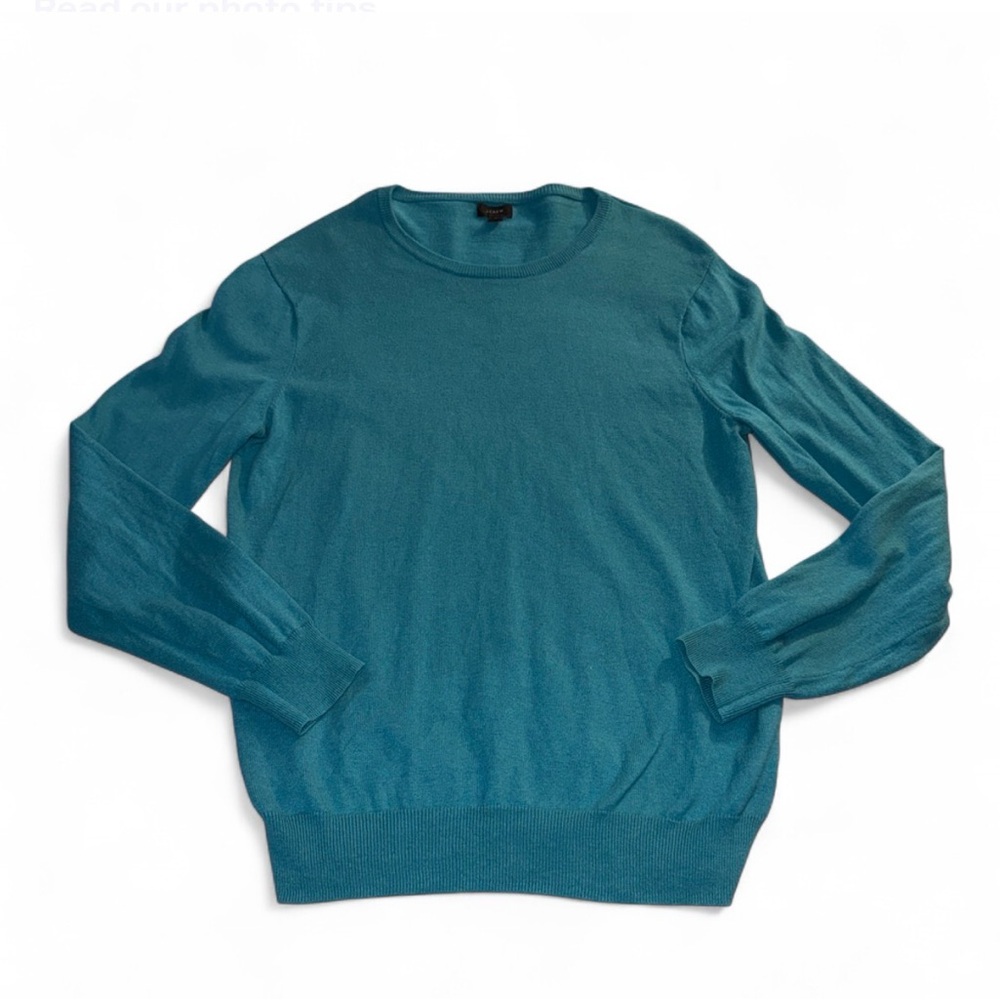 J. Crew Men's Teal Crewneck Sweater